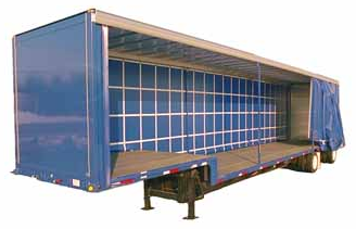 Steel curtainside slide trailer